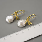 Natural Pearls Resting Dragonfly Earrings