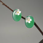 Forget Me Not Agate Stud Earrings