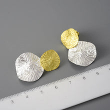 Double Lotus Leaves Drop Earrings
