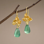 Phalaenopsis Flower Water Drop Earrings