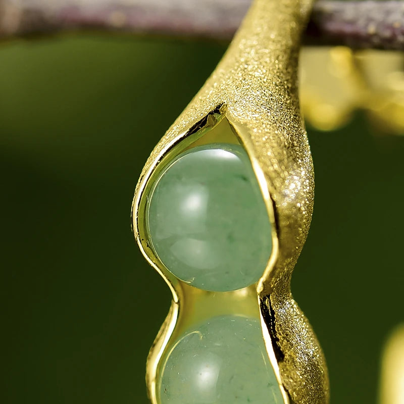 Peapod Aventurine Earrings