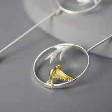 Swallow and Willow in Spring's Wind Drop Earrings