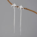 Flying Swallows Tassel Earrings