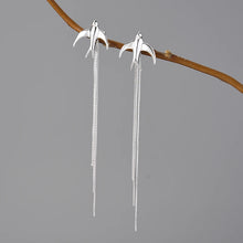 Flying Swallows Tassel Earrings