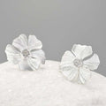 Golden Peony Stud Earrings