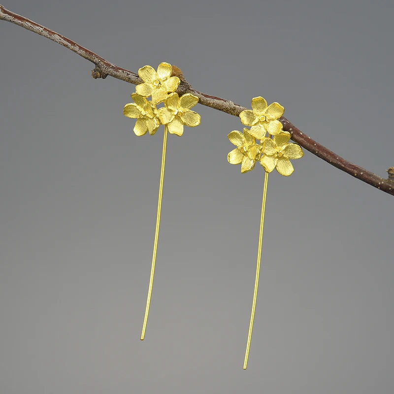 Forget Me Not Triple Drop Earrings