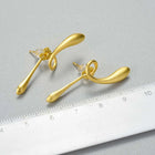 Double Sided Twist Drop Earrings