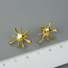 A Splash of Gold Stud Earrings