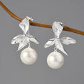 Golden Orchid Dew Drops Earrings
