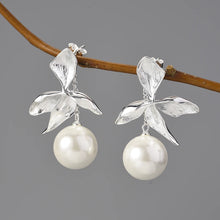 Golden Orchid Dew Drops Earrings