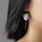 Monstera Leaf Drop Earrings