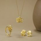 Delicate Phalaenopsis Flower Stud Earrings