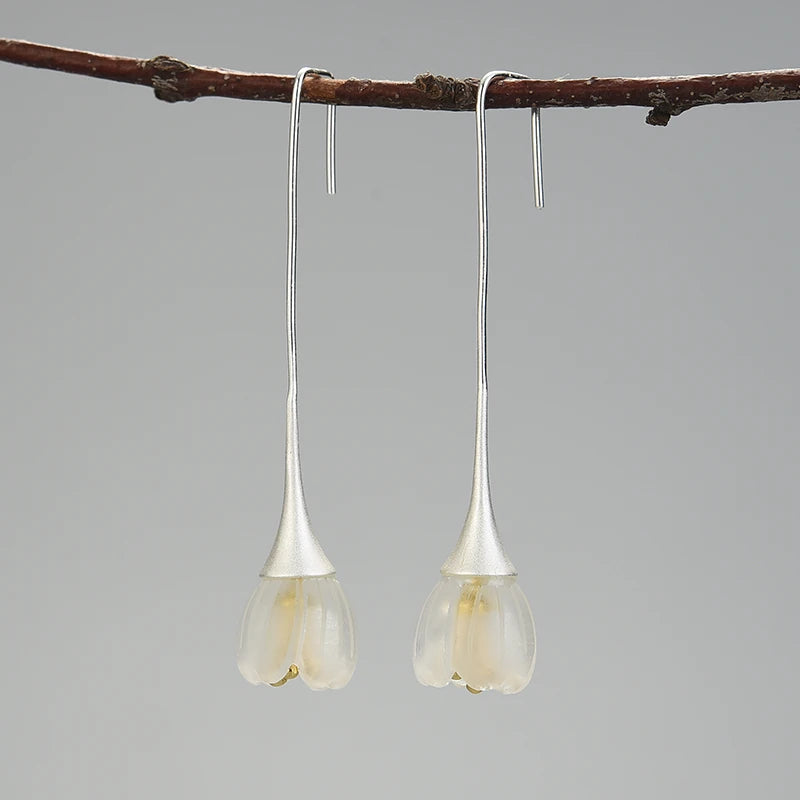 Tulip Of The Valley Long Earrings