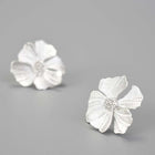 Golden Peony Stud Earrings