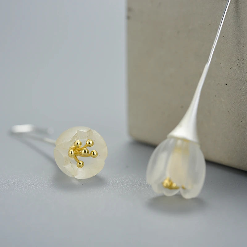 Tulip Of The Valley Long Earrings
