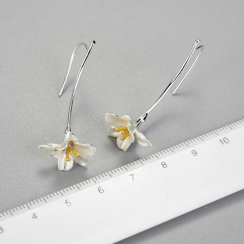 Alluring Freesia Flower Drop Earrings