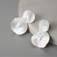 Double Lotus Leaves Drop Earrings
