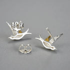 Small Flying Swallow Stud Earrings