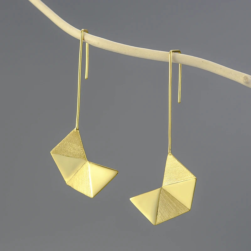 Minimalist Origami Dangle Earrings