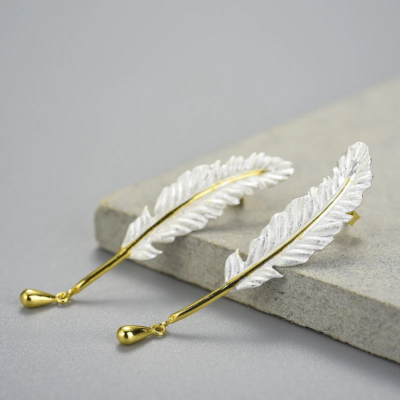 Lucky Goose Feather Earrings