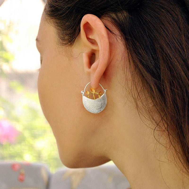Little Garden Round Earrings