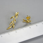 Swallow And Willow Branch Asymmetrical Earrings