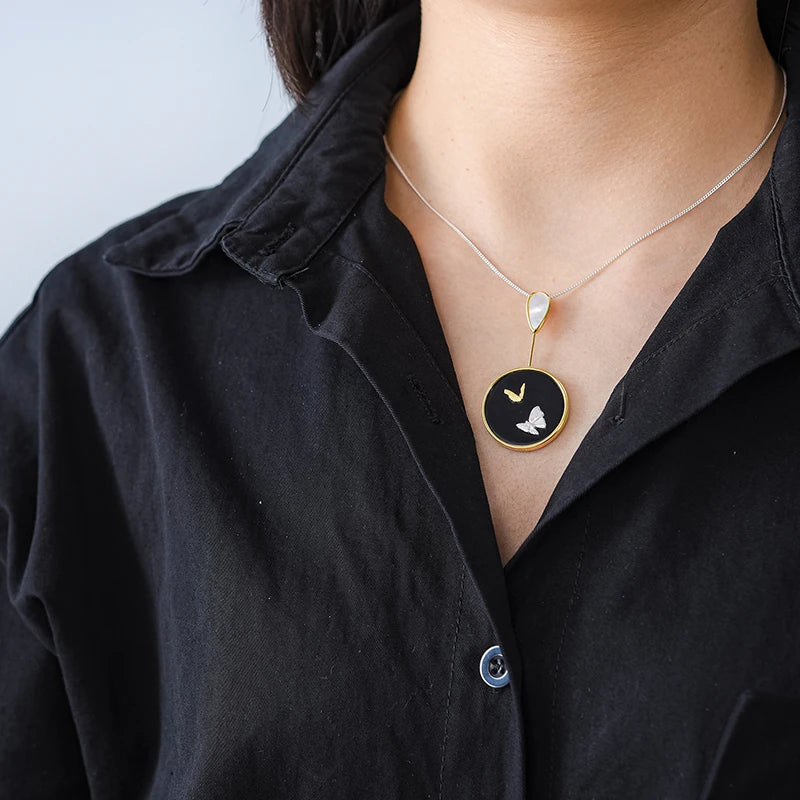 Agate Butterfly Necklace