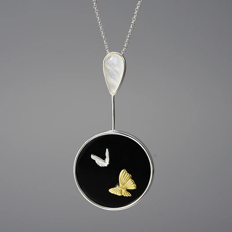 Agate Butterfly Necklace