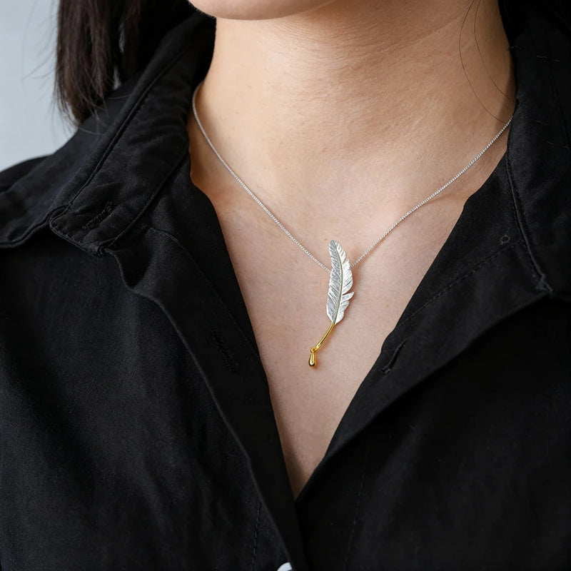 Lucky Goose Feather Necklace