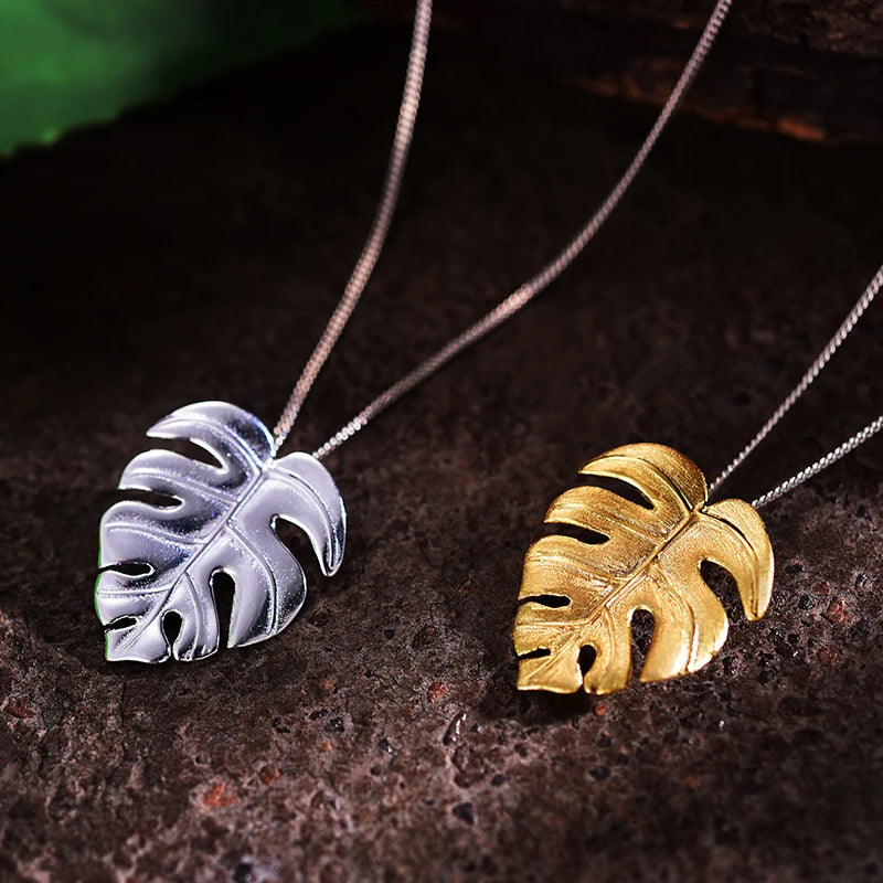 Monstera Leaf Necklace