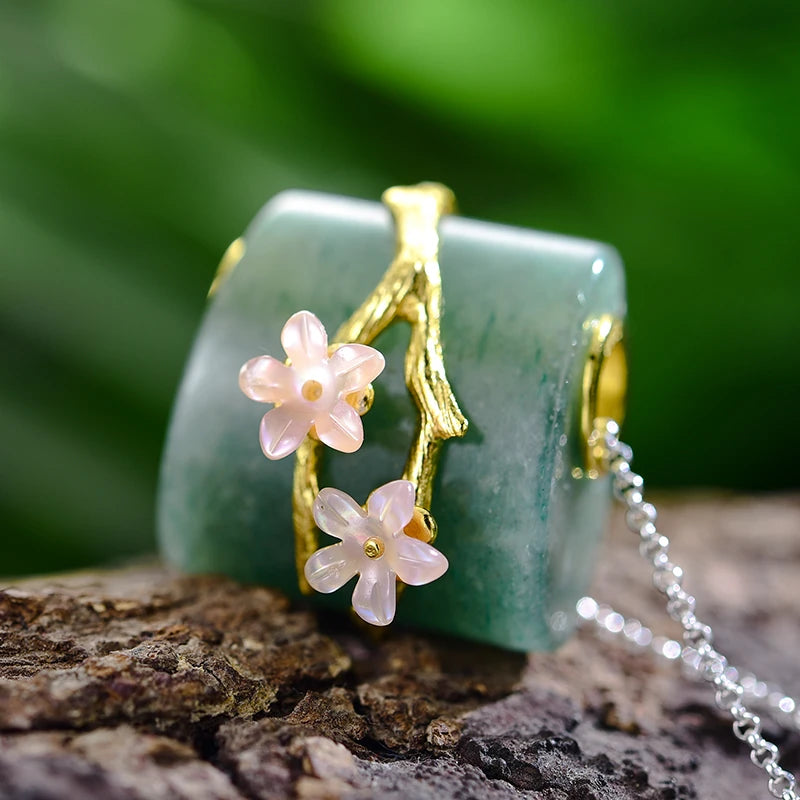 Jade Plum Blossom Necklace