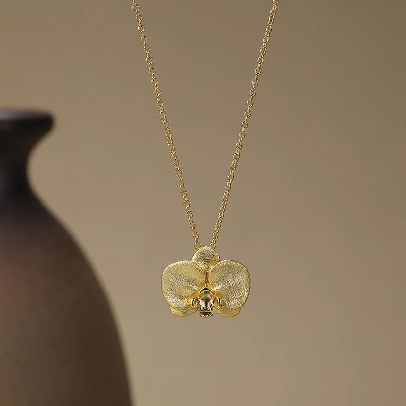 Delicate Phalaenopsis Flower Necklace