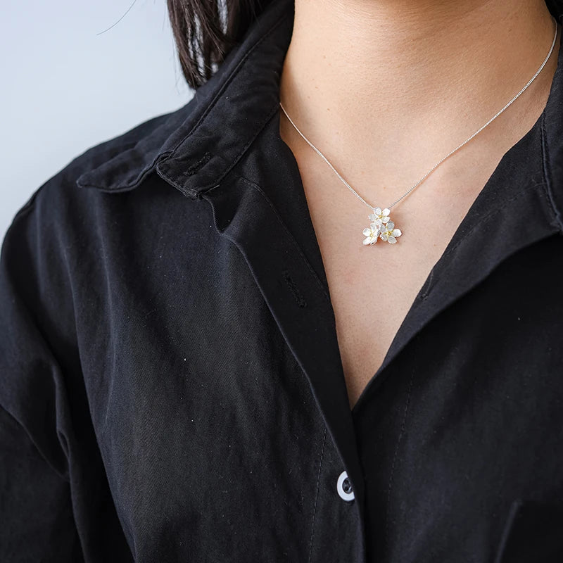 Forget Me Not Bouquet Necklace