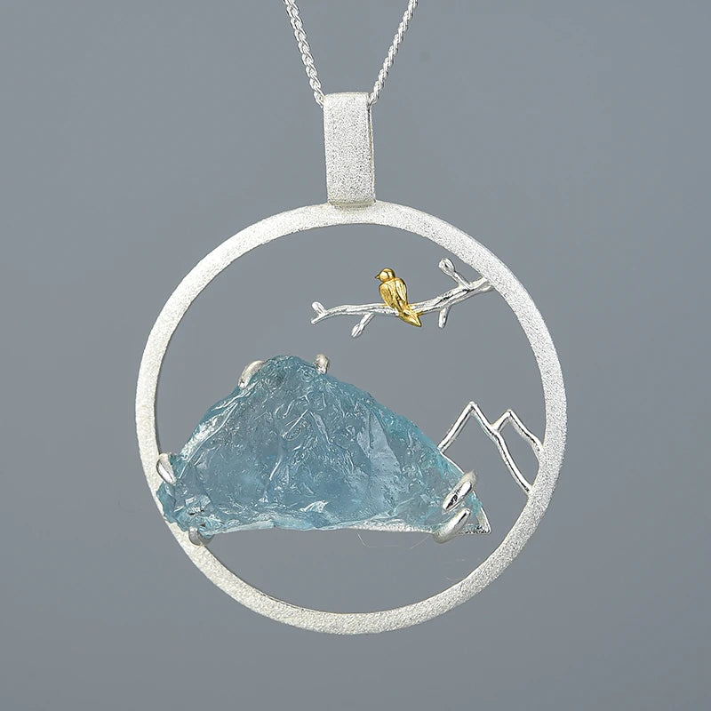 Bluebird of Icy Mountains Necklace