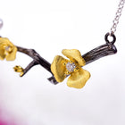 Golden Plum Bloom Necklace