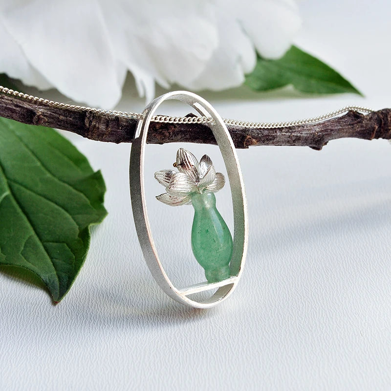 Lotus Whispers Vase Necklace