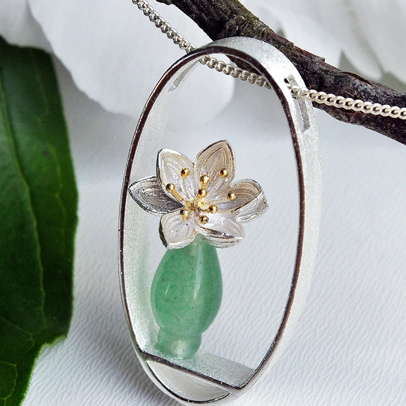 Lotus Whispers Vase Necklace