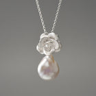 Camellia Flower And Pearl Necklace