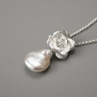 Camellia Flower And Pearl Necklace