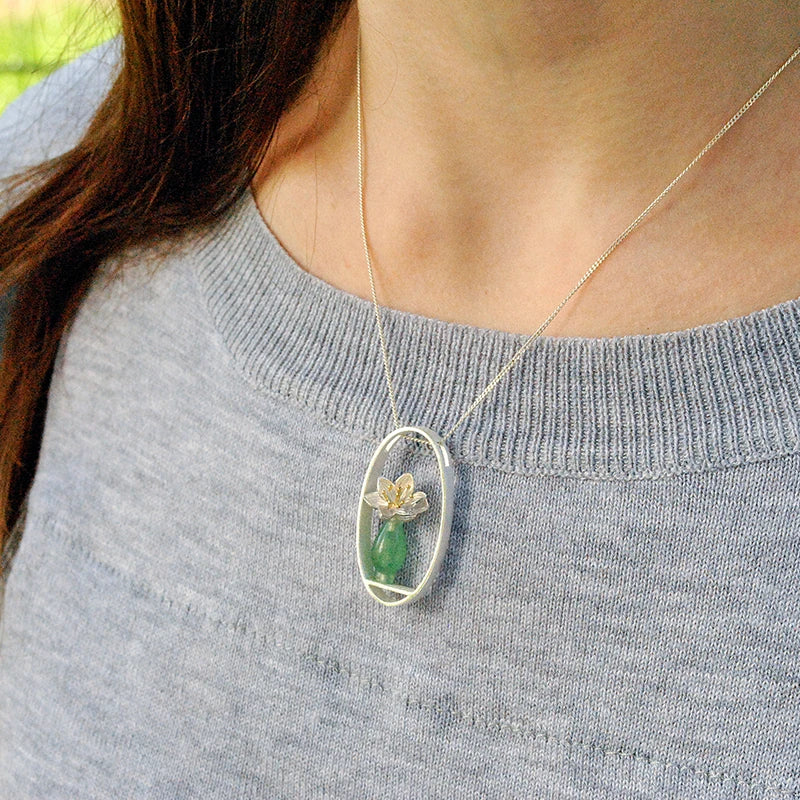 Lotus Whispers Vase Necklace