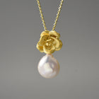 Camellia Flower And Pearl Necklace