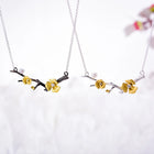 Golden Plum Bloom Necklace