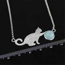 Playful Purrling Natural Gemstone Necklace