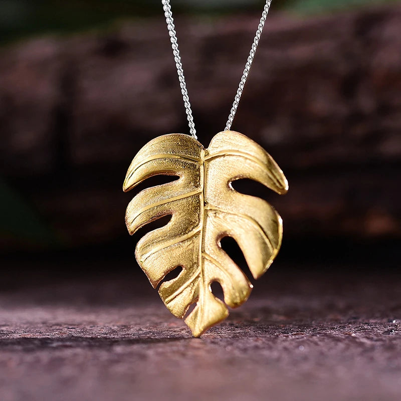 Monstera Leaf Necklace