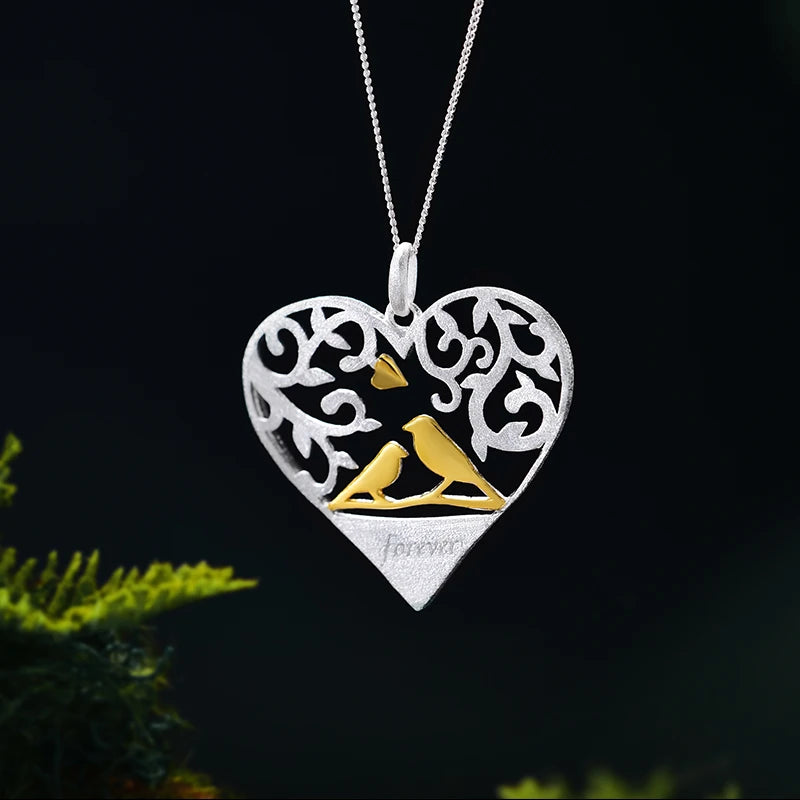 Birds in Love Necklace