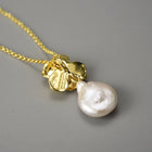 Camellia Flower And Pearl Necklace
