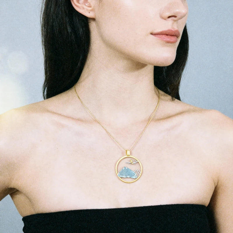 Bluebird of Icy Mountains Necklace