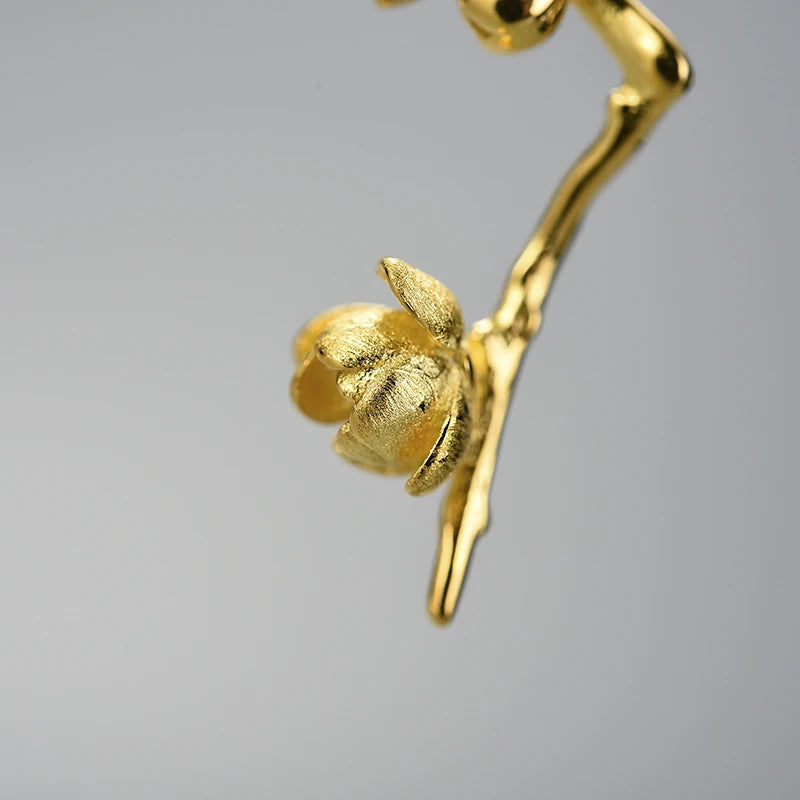 Plum Buds On A Branch Necklace