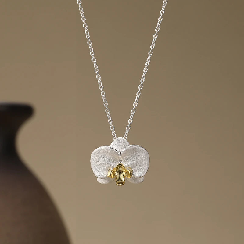 Delicate Phalaenopsis Flower Necklace