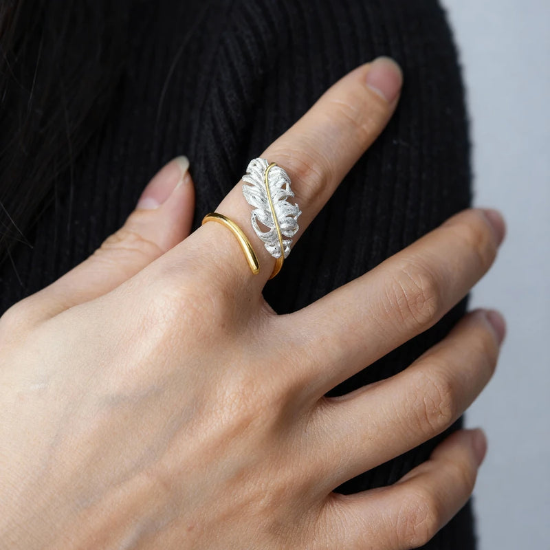 Lucky Goose Feather Ring